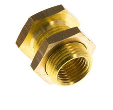 G 1/4'' x G 3/8'' F/M Brass Bulkhead Fitting 16 Bar [2 Pieces]