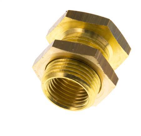 G 1/4'' x G 3/8'' F/M Brass Bulkhead Fitting 16 Bar [2 Pieces]