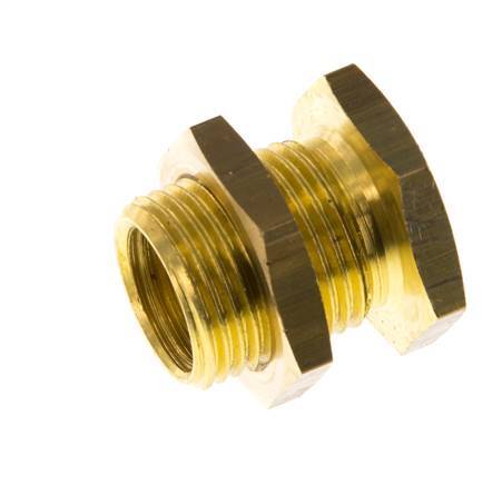 G 1/4'' x G 3/8'' F/M Brass Bulkhead Fitting 16 Bar [2 Pieces]