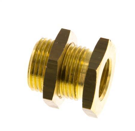 G 1/4'' x G 3/8'' F/M Brass Bulkhead Fitting 16 Bar [2 Pieces]
