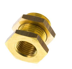 G 1/4'' x G 3/8'' F/M Brass Bulkhead Fitting 16 Bar [2 Pieces]