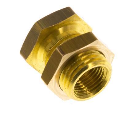 G 1/8'' x G 1/4'' F/M Brass Bulkhead Fitting 16 Bar [2 Pieces]