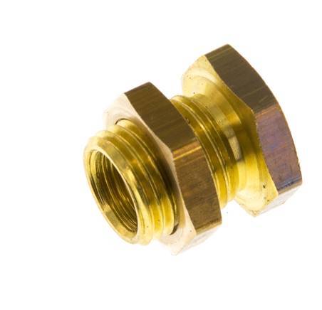 G 1/8'' x G 1/4'' F/M Brass Bulkhead Fitting 16 Bar [2 Pieces]