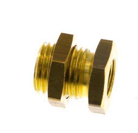 G 1/8'' x G 1/4'' F/M Brass Bulkhead Fitting 16 Bar [2 Pieces]
