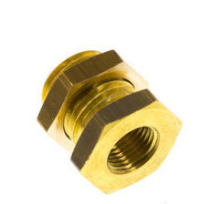 G 1/8'' x G 1/4'' F/M Brass Bulkhead Fitting 16 Bar [2 Pieces]