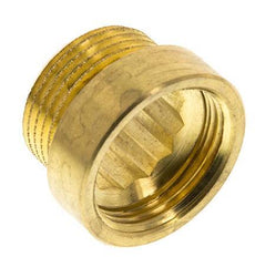 G 3/4'' F/M Brass Extension DIN 3523 - 10 mm [2 Pieces]