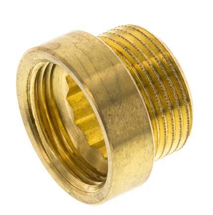 G 3/4'' F/M Brass Extension DIN 3523 - 10 mm [2 Pieces]