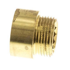 G 3/4'' F/M Brass Extension DIN 3523 - 15 mm [2 Pieces]