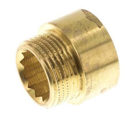 G 3/4'' F/M Brass Extension DIN 3523 - 15 mm [2 Pieces]