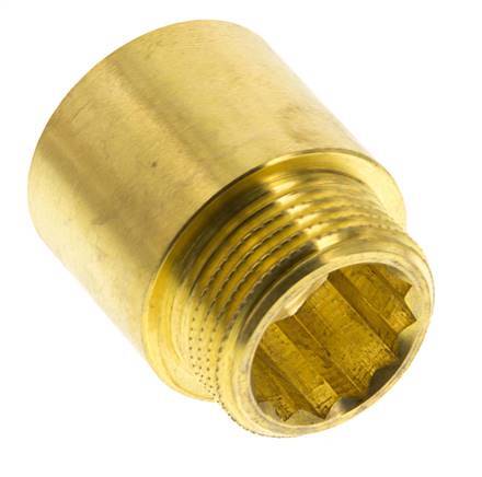 G 3/4'' F/M Extensión de latón DIN 3523 - 25 mm
