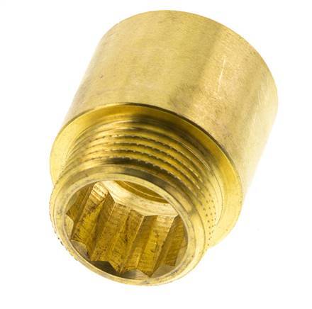 G 3/4'' F/M Extensión de latón DIN 3523 - 25 mm