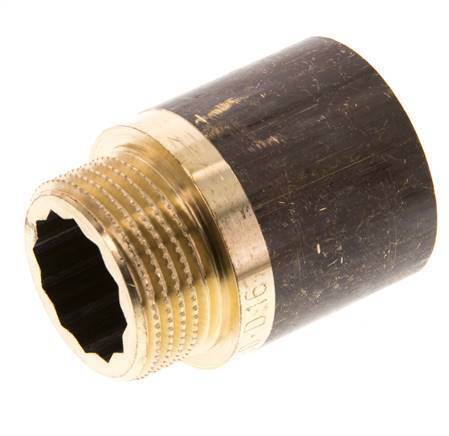 G 3/4'' F/M Extensión de latón DIN 3523 - 30 mm
