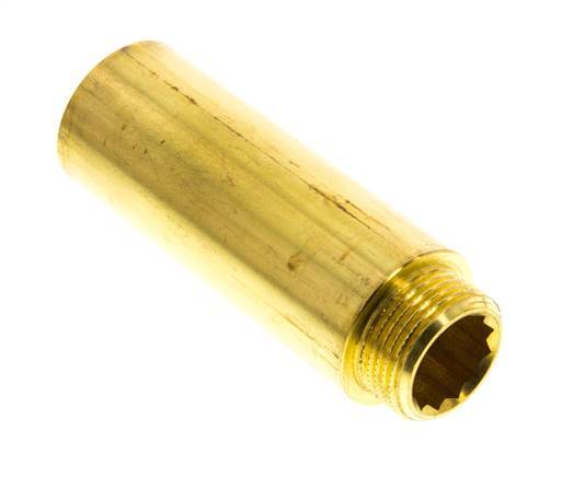 G 3/4'' F/M Extensión de latón DIN 3523 - 80 mm
