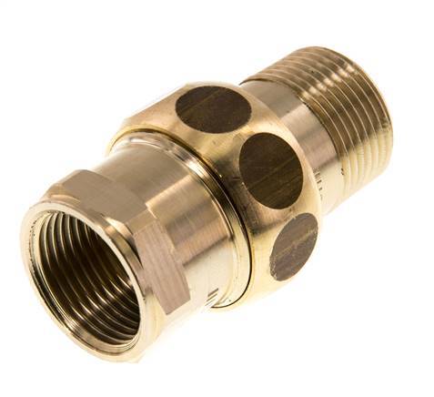 Rp 3/4'' x R 3/4'' F/M Espiga doble de latón de 3 piezas con cierre cónico 16 Bar