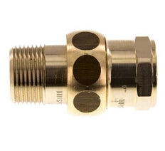 Rp 3/4'' x R 3/4'' F/M Espiga doble de latón de 3 piezas con cierre cónico 16 Bar