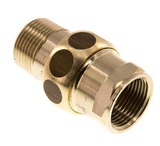 Rp 3/4'' x R 3/4'' F/M Espiga doble de latón de 3 piezas con cierre cónico 16 Bar
