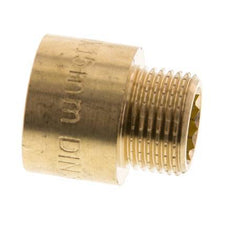 G 3/8'' F/M Brass Extension DIN 3523 - 15 mm [2 Pieces]