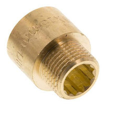 G 3/8'' F/M Brass Extension DIN 3523 - 15 mm [2 Pieces]
