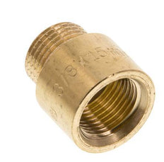 G 3/8'' F/M Brass Extension DIN 3523 - 15 mm [2 Pieces]