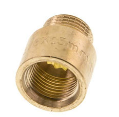 G 3/8'' F/M Brass Extension DIN 3523 - 15 mm [2 Pieces]