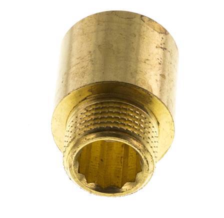 G 3/8'' F/M Brass Extension DIN 3523 - 20 mm [2 Pieces]