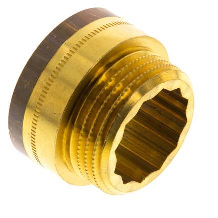 G 1'' F/M Extensión de latón DIN 3523 - 15 mm