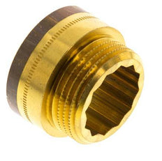 G 1'' F/M Extensión de latón DIN 3523 - 15 mm