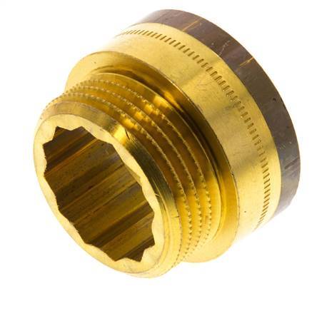 G 1'' F/M Extensión de latón DIN 3523 - 15 mm