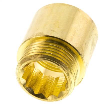 G 1'' F/M Extensión de latón DIN 3523 - 30 mm