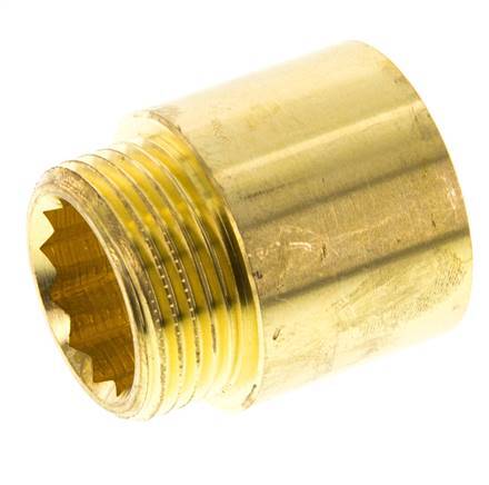 G 1'' F/M Extensión de latón DIN 3523 - 30 mm