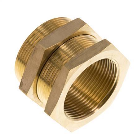 G 1 1/2'' x M54x2 F/M Brass Bulkhead Fitting 16 Bar