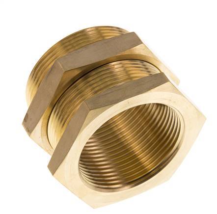 G 1 1/2'' x M54x2 F/M Brass Bulkhead Fitting 16 Bar