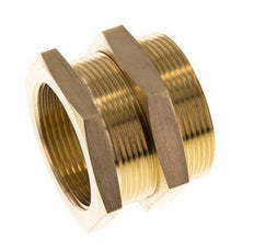 G 1 1/2'' x M54x2 F/M Brass Bulkhead Fitting 16 Bar