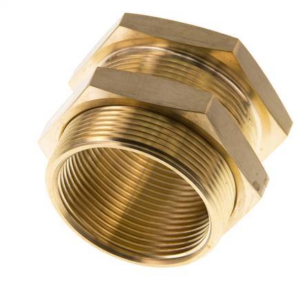 G 1 1/2'' x M54x2 F/M Brass Bulkhead Fitting 16 Bar