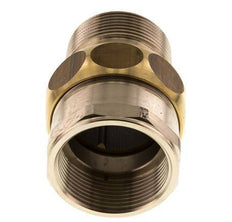 Rp 1 1/2'' x R 1 1/2'' F/M Espiga doble de latón de 3 piezas con cierre cónico 16 Bar