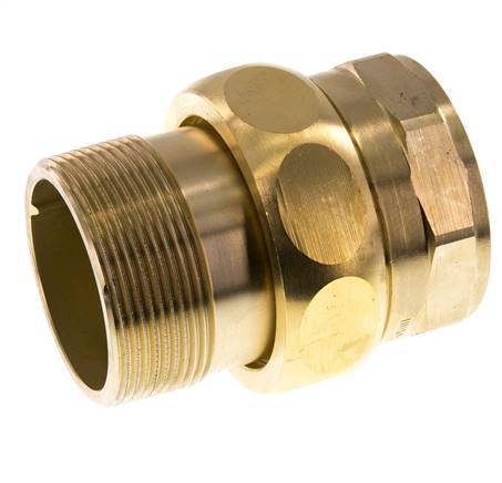 Rp 2'' x R 2'' F/M Espiga doble de latón de 3 piezas con cierre cónico 16 Bar