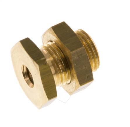 M5 x G 1/8'' F/M Brass Bulkhead Fitting 16 Bar [2 Pieces]