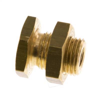 M5 x G 1/8'' F/M Brass Bulkhead Fitting 16 Bar [2 Pieces]