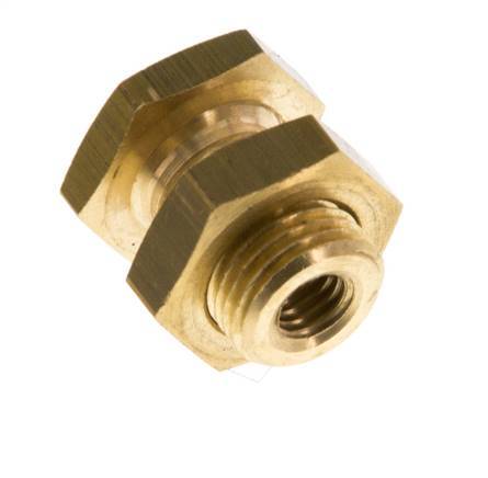 M5 x G 1/8'' F/M Brass Bulkhead Fitting 16 Bar [2 Pieces]