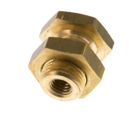M5 x G 1/8'' F/M Brass Bulkhead Fitting 16 Bar [2 Pieces]