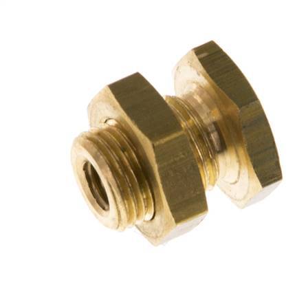 M5 x G 1/8'' F/M Brass Bulkhead Fitting 16 Bar [2 Pieces]