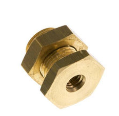 M5 x G 1/8'' F/M Brass Bulkhead Fitting 16 Bar [2 Pieces]