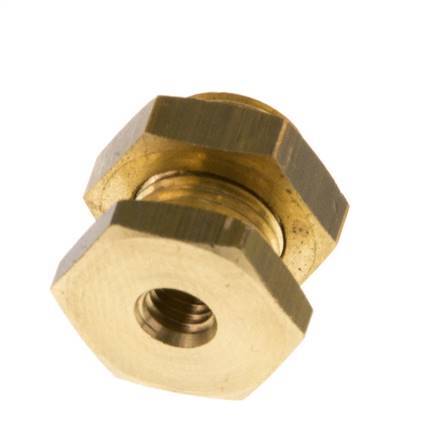 M5 x G 1/8'' F/M Brass Bulkhead Fitting 16 Bar [2 Pieces]