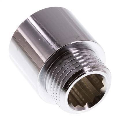 G 1/2'' F/M Extensión de latón cromado DIN 3523 - 20 mm