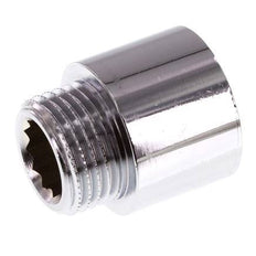 G 1/2'' F/M Extensión de latón cromado DIN 3523 - 20 mm