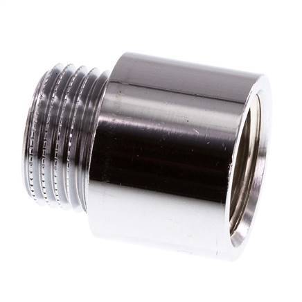 G 1/2'' F/M Extensión de latón cromado DIN 3523 - 20 mm
