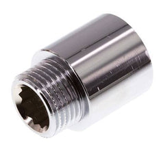 G 1/2'' F/M Extensión de latón cromado DIN 3523 - 25 mm