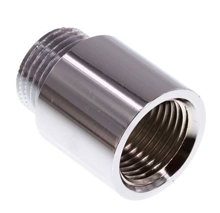 G 1/2'' F/M Extensión de latón cromado DIN 3523 - 25 mm
