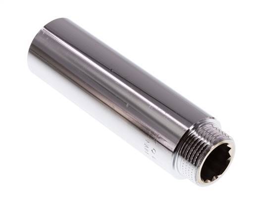 G 3/4'' F/M Extensión de latón cromado DIN 3523 - 100 mm