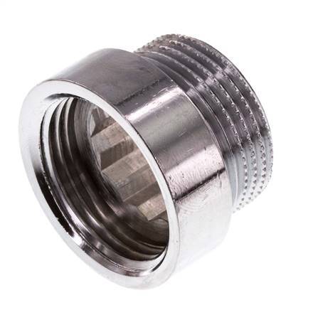 G 3/4'' F/M Chromium plated Brass Extension DIN 3523 - 10 mm [2 Pieces]